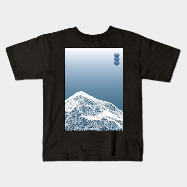 Mountain Range Polygon Art Kids T-Shirt by Walford-Designs